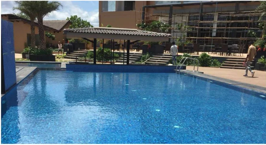 Swimming pool installation at Regenta Hotel Belagavi